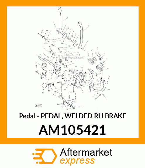 Pedal - PEDAL, WELDED RH BRAKE AM105421