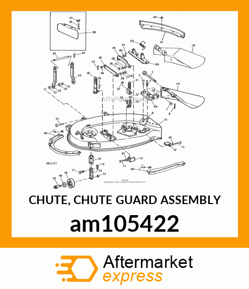 CHUTE, CHUTE GUARD ASSEMBLY am105422