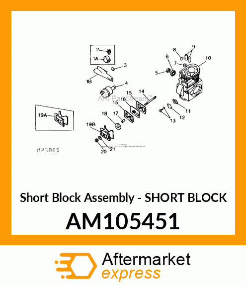 Short Block Assembly - SHORT BLOCK AM105451