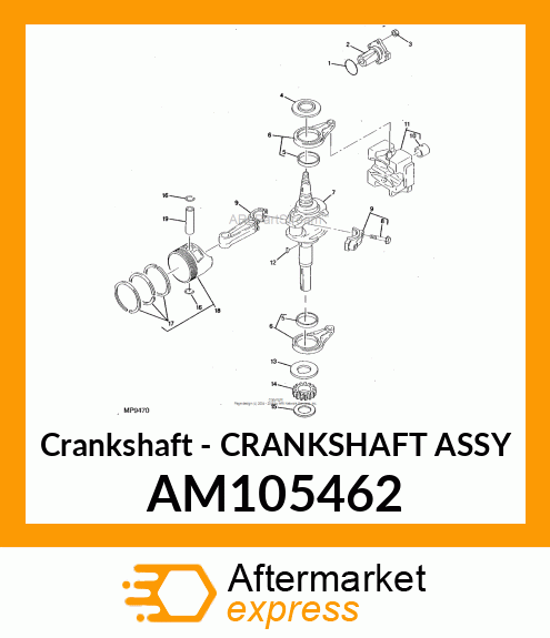 Crankshaft - CRANKSHAFT ASSY AM105462