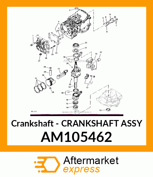 Crankshaft - CRANKSHAFT ASSY AM105462