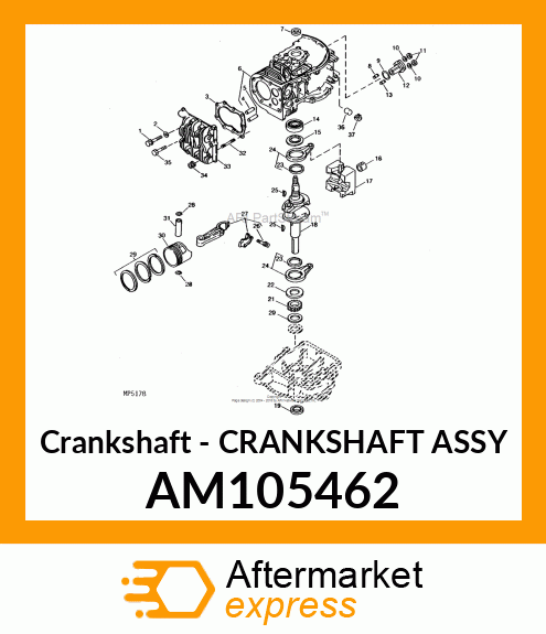 Crankshaft - CRANKSHAFT ASSY AM105462