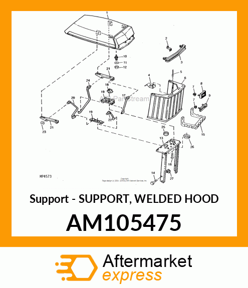 Support Welded Hood AM105475