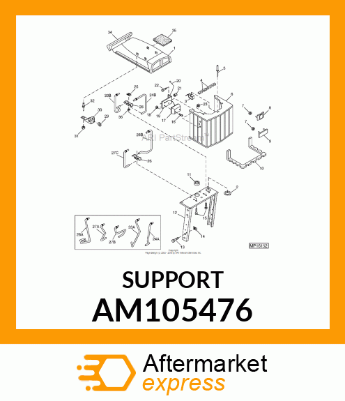 Support Welded Hood AM105476