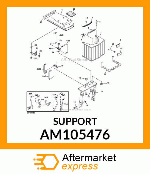 Support Welded Hood AM105476