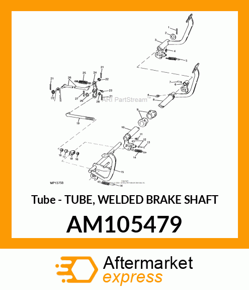 Tube - TUBE, WELDED BRAKE SHAFT AM105479