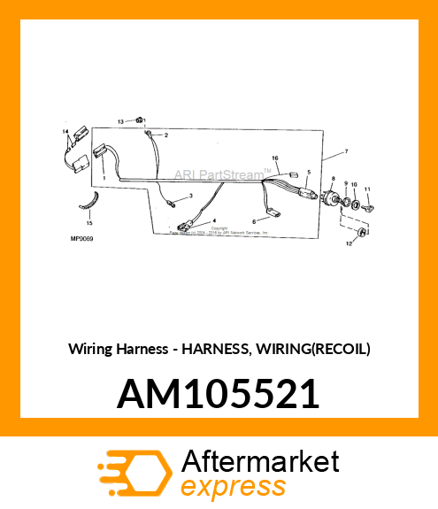 Wiring Harness - HARNESS, WIRING(RECOIL) AM105521