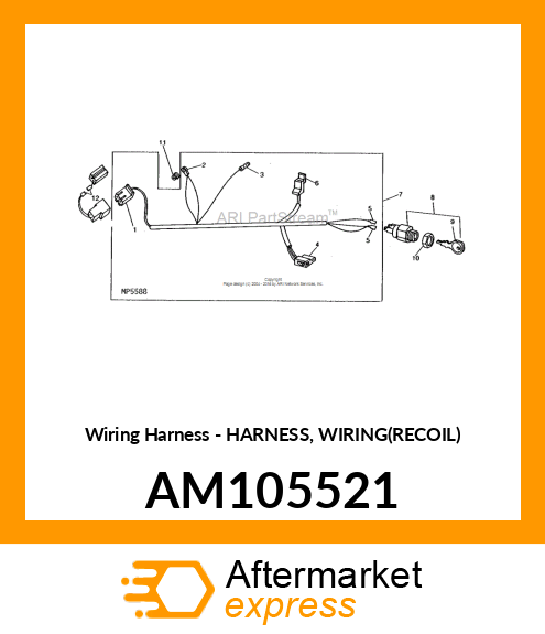 Wiring Harness - HARNESS, WIRING(RECOIL) AM105521