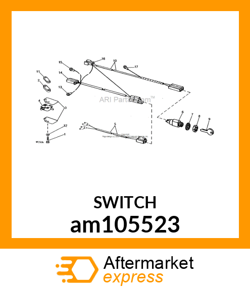 KIT, SWITCH W/KEY AND NUT am105523