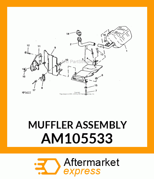 MUFFLER ASSEMBLY AM105533
