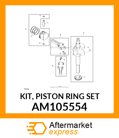 KIT, PISTON RING SET AM105554