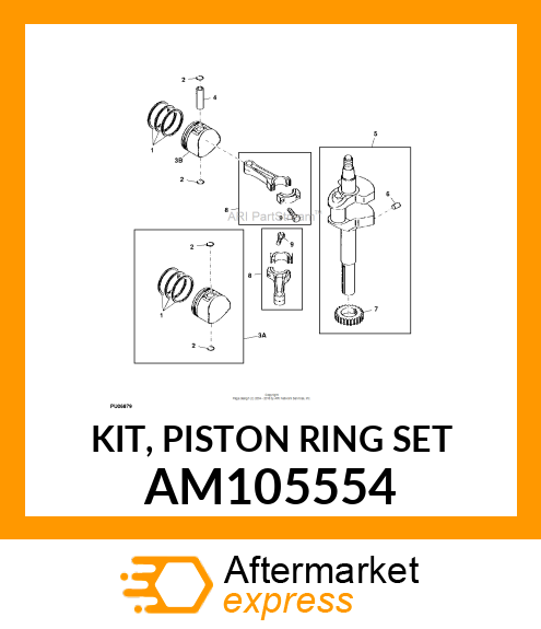 KIT, PISTON RING SET AM105554