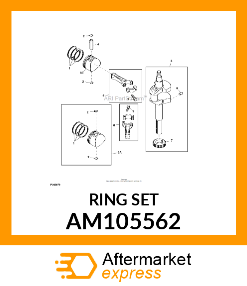 KIT, PISTON RING SET AM105562