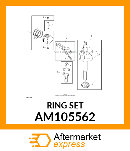 KIT, PISTON RING SET AM105562