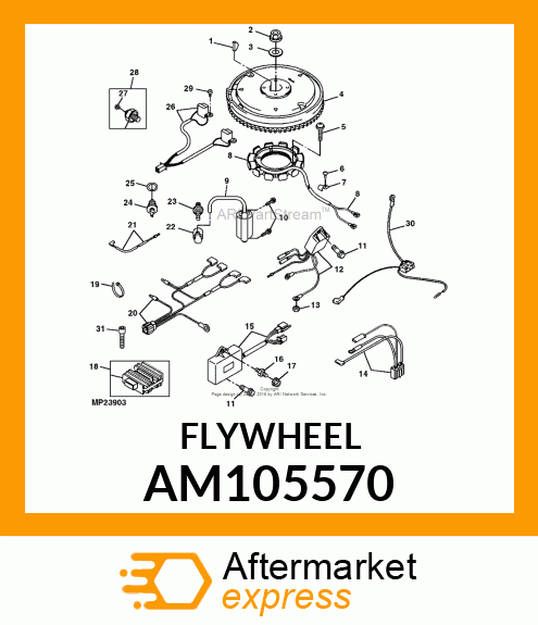 FLYWHEEL ASSY AM105570