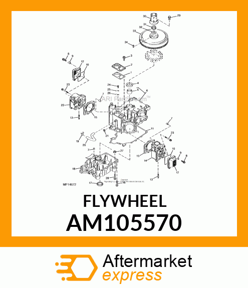 FLYWHEEL ASSY AM105570