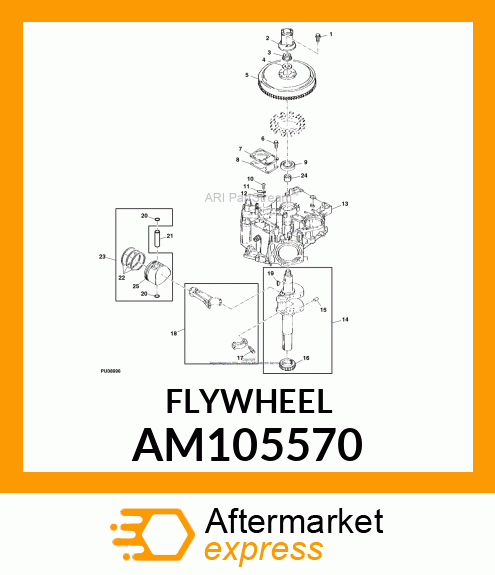 FLYWHEEL ASSY AM105570