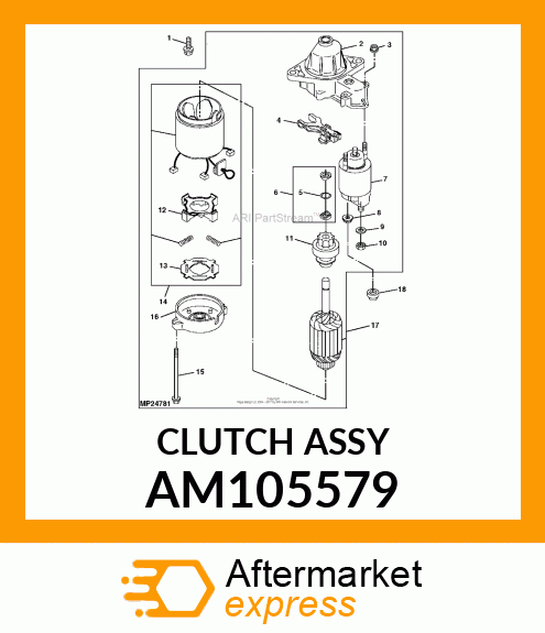 CLUTCH ASSY AM105579