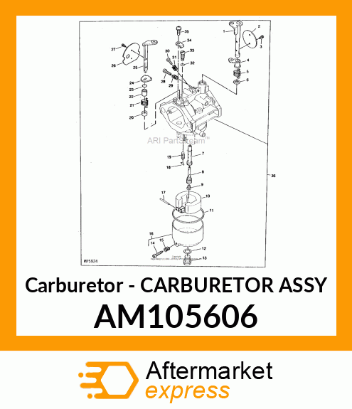 Carburetor - CARBURETOR ASSY AM105606