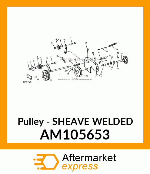 Pulley - SHEAVE WELDED AM105653