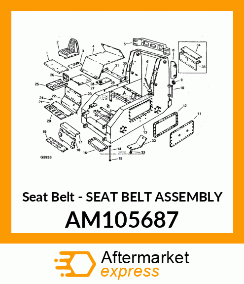 Seat Belt - SEAT BELT ASSEMBLY AM105687