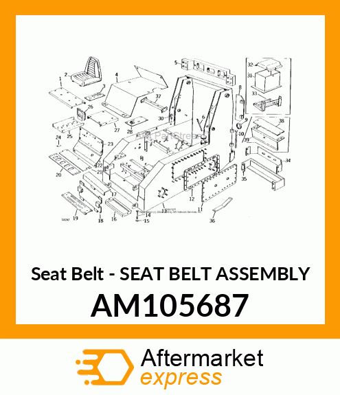 Seat Belt - SEAT BELT ASSEMBLY AM105687