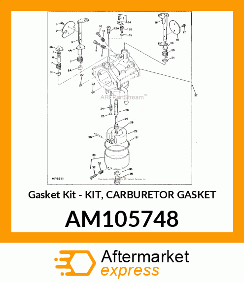 Gasket Kit - KIT, CARBURETOR GASKET AM105748