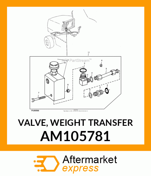 VALVE, WEIGHT TRANSFER AM105781