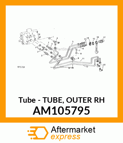 Tube - TUBE, OUTER RH AM105795