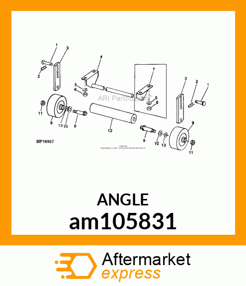 BRACKET, REAR ROLLER am105831