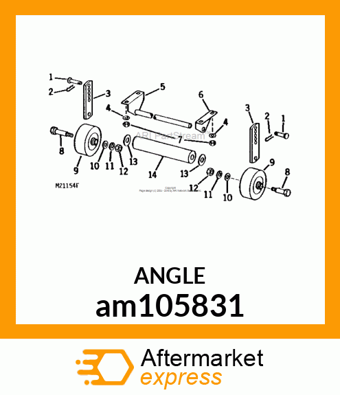 BRACKET, REAR ROLLER am105831