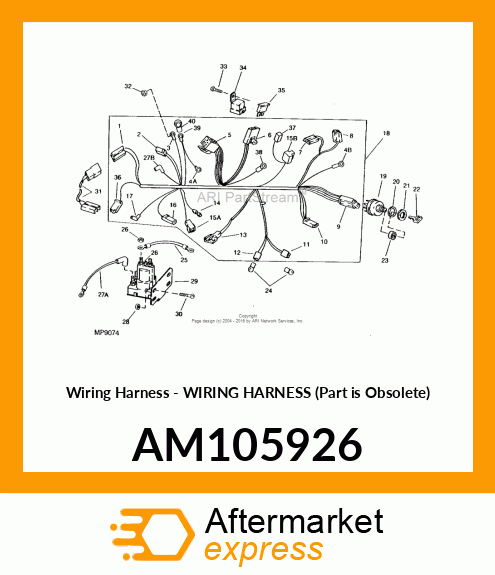 Wiring Harness - WIRING HARNESS (Part is Obsolete) AM105926