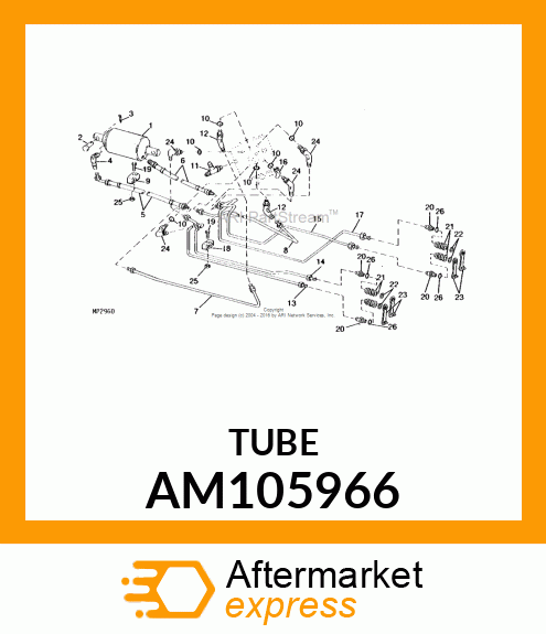 Tube - TUBE, OUTER RH AM105966
