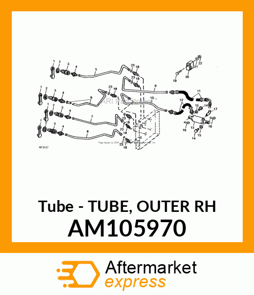 Tube - TUBE, OUTER RH AM105970