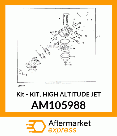 Kit - KIT, HIGH ALTITUDE JET AM105988