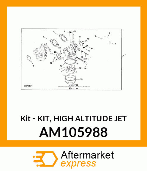 Kit - KIT, HIGH ALTITUDE JET AM105988