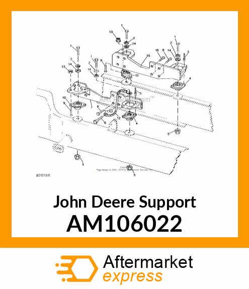 SUPPORT, WELDED RH ENGINE MOUNT AM106022