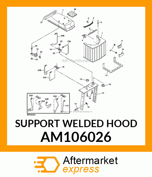 Support Welded Hood AM106026