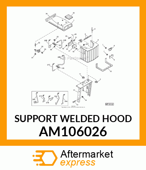 Support Welded Hood AM106026
