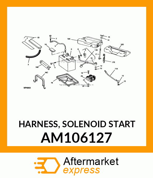 HARNESS, SOLENOID START AM106127