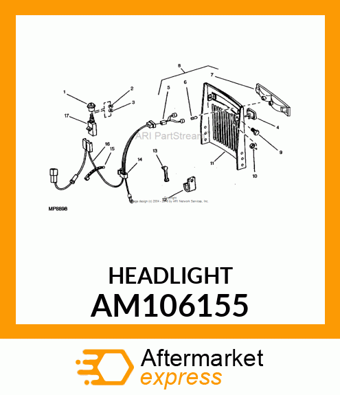 Headlight - BEAM UNIT, SEALED AM106155