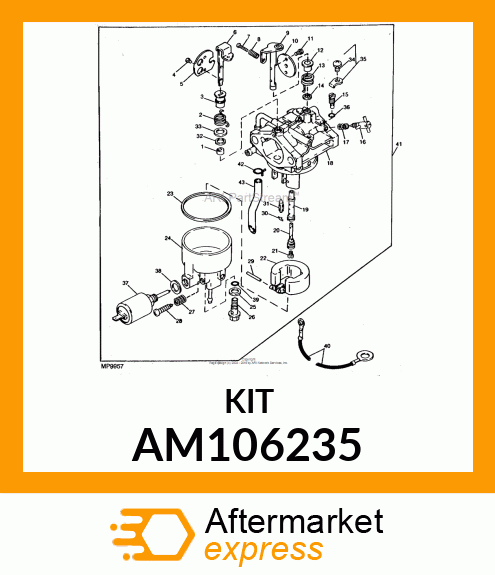 Gasket Kit - KIT,CARBURETOR GASKET,ASBESTOS FREE AM106235