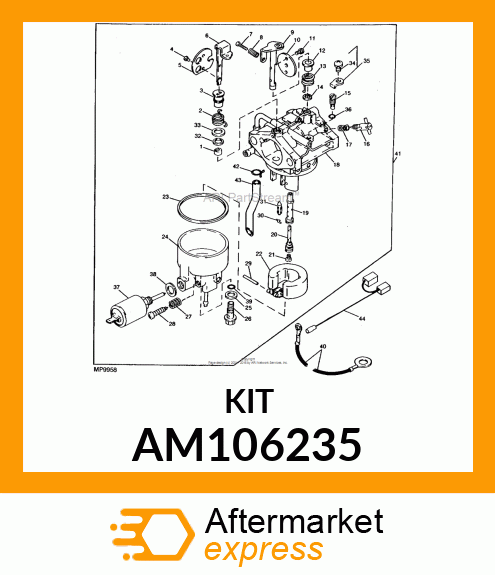 Gasket Kit - KIT,CARBURETOR GASKET,ASBESTOS FREE AM106235