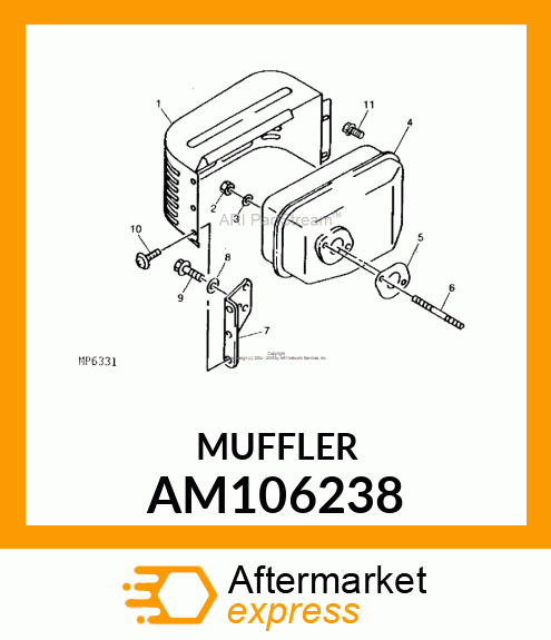 MUFFLER COMP AM106238