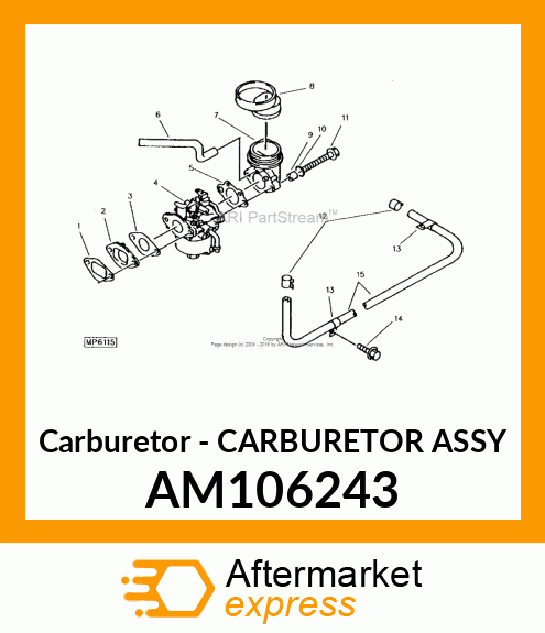 Carburetor - CARBURETOR ASSY AM106243