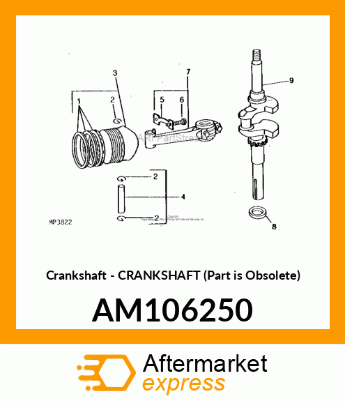 Crankshaft - CRANKSHAFT (Part is Obsolete) AM106250