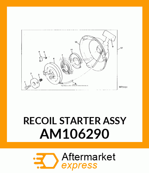 RECOIL STARTER ASSY AM106290