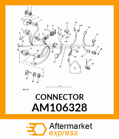 CONNECTOR,SEAT SWITCH SHORTING TYPE AM106328
