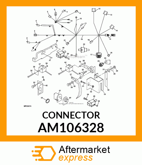 CONNECTOR,SEAT SWITCH SHORTING TYPE AM106328