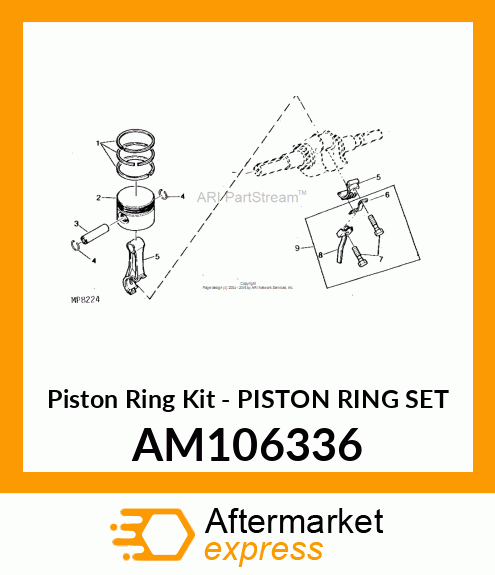 Piston Ring Kit - PISTON RING SET AM106336